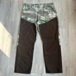 Wrangler Pro Gear Camo Pants Men 38x30 Realtree Camouflage Brush Guard Hunting‎
